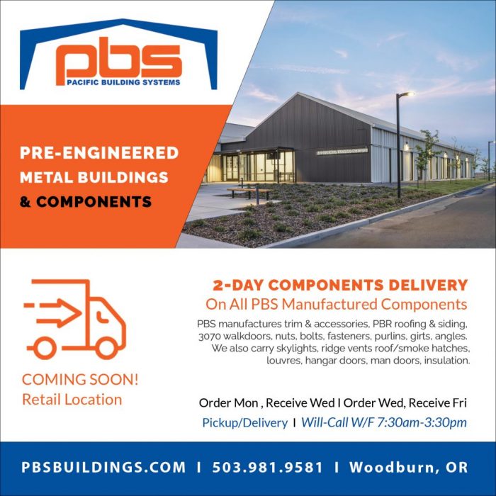 Metal Building Components Delivery Information Sheet by PBS